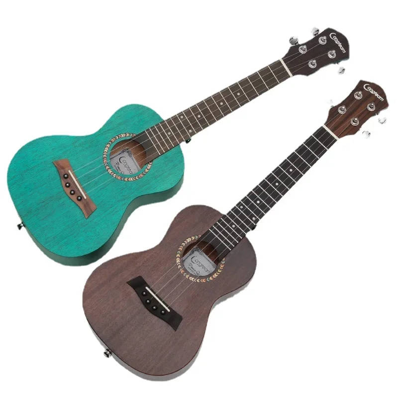 Top Solid Ukulele All Mahogany 23 26 Inches Concert Tenor Mini Electric Acoustic Guitars 4 Strings Ukelele Pickup Travel Guitar