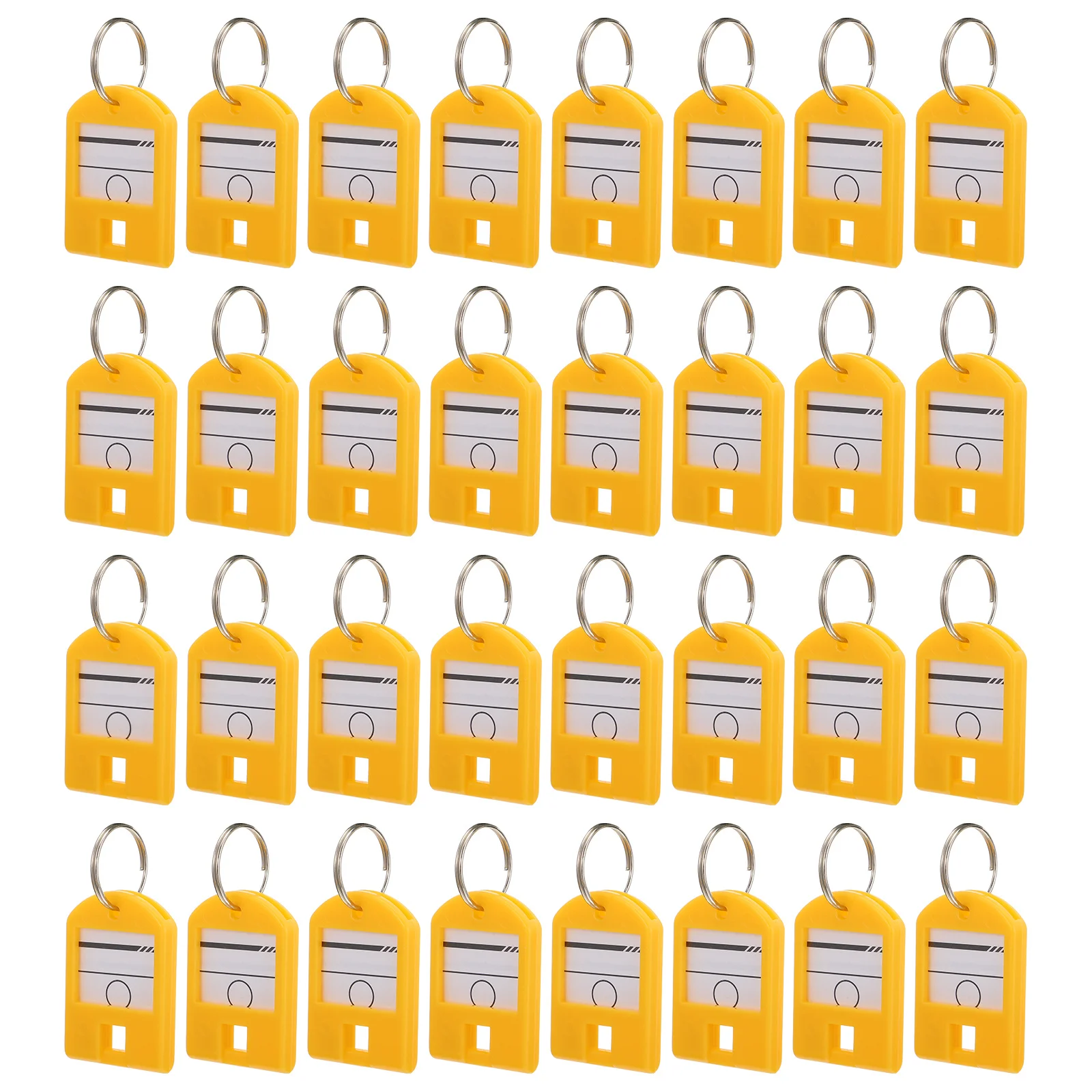 

50pcs Key Labels Plastic Id Tag Luggage Identifier Split Ring For Hotel Gym Sauna Dorm Number Name Tag Accessory