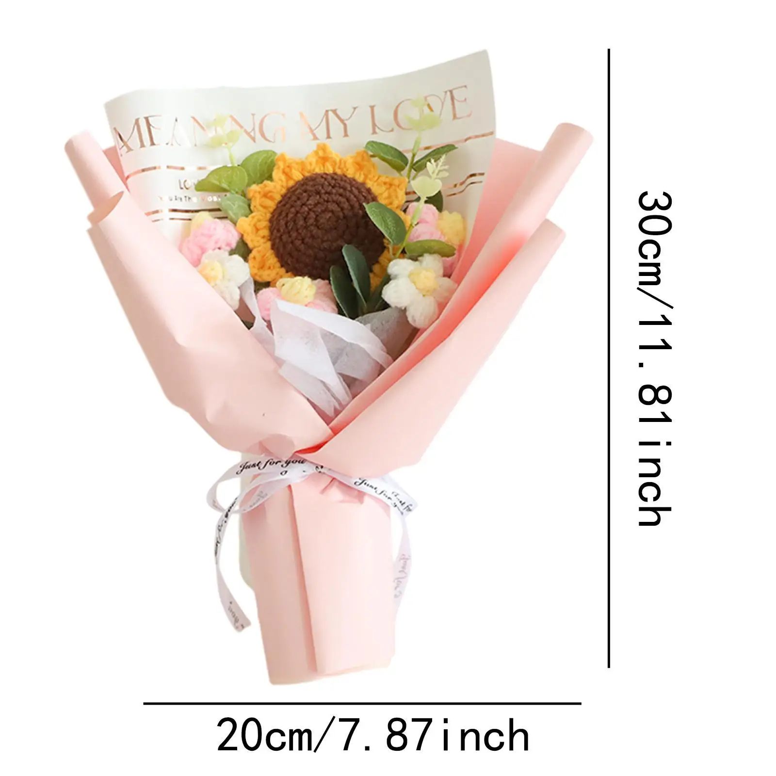 Buket Bunga Rajutan Bunga Matahari Selesai Dekorasi Rumah Kantor Bunga Rajut untuk