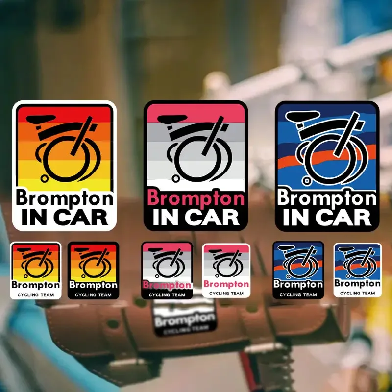 

2D плоские наклейки, 3 шт./компл., креативные наклейки на стекло велосипеда Brompton, прочные виниловые наклейки на бампер, лучшие подарки на День святого Валентина