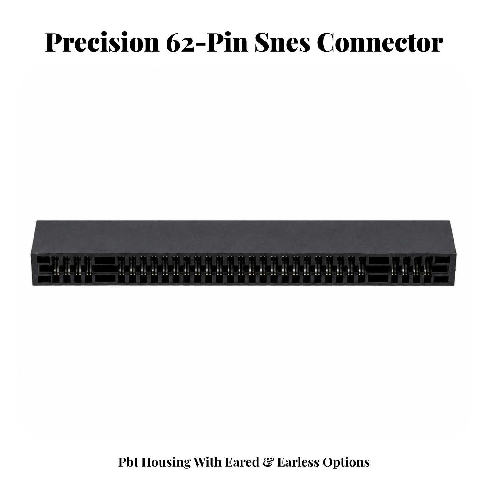 SNES Cartridge Connector Replacement Reliable 62-Pin Cartridge Slot Connector Long-Lasting Compact for Repair Technicians