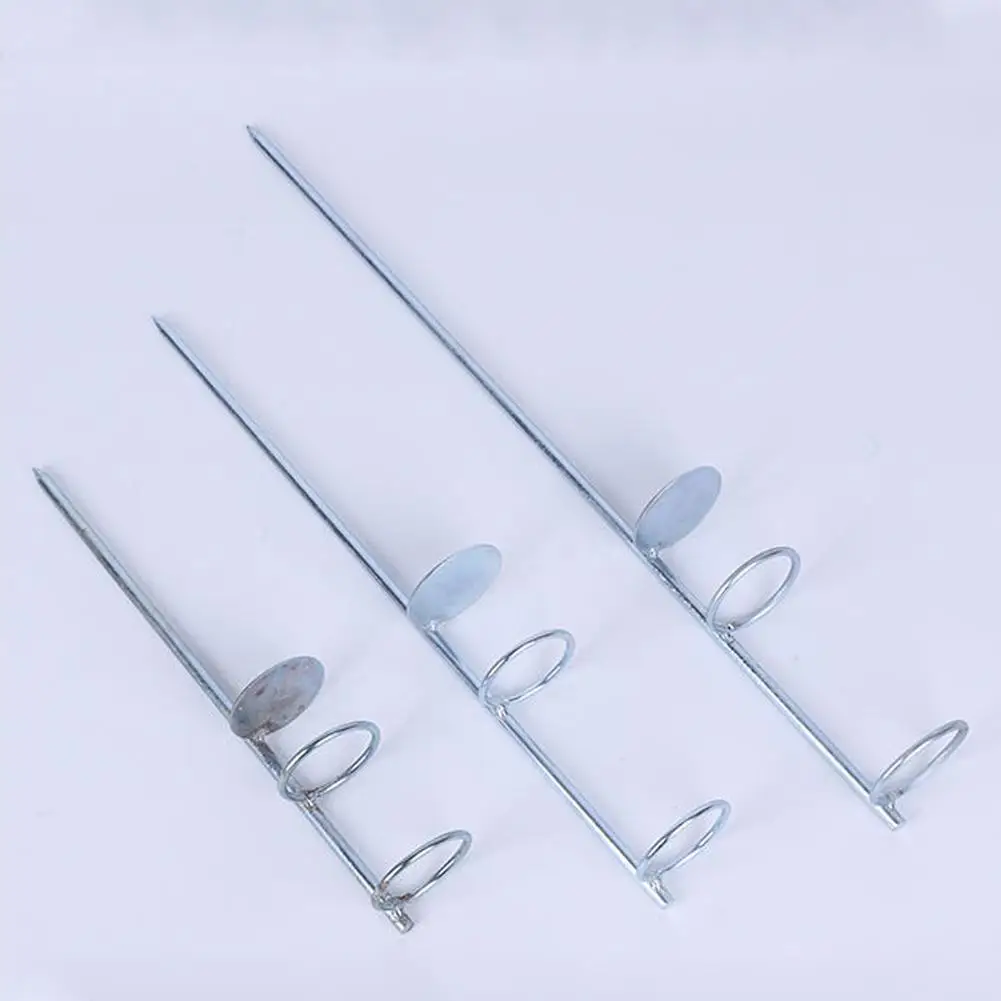 Sea Rod Double Ring Bracket Sstainless Steel Ground Insertion Fishing Rod Bracket Outdoor Fishing Gear Accessories