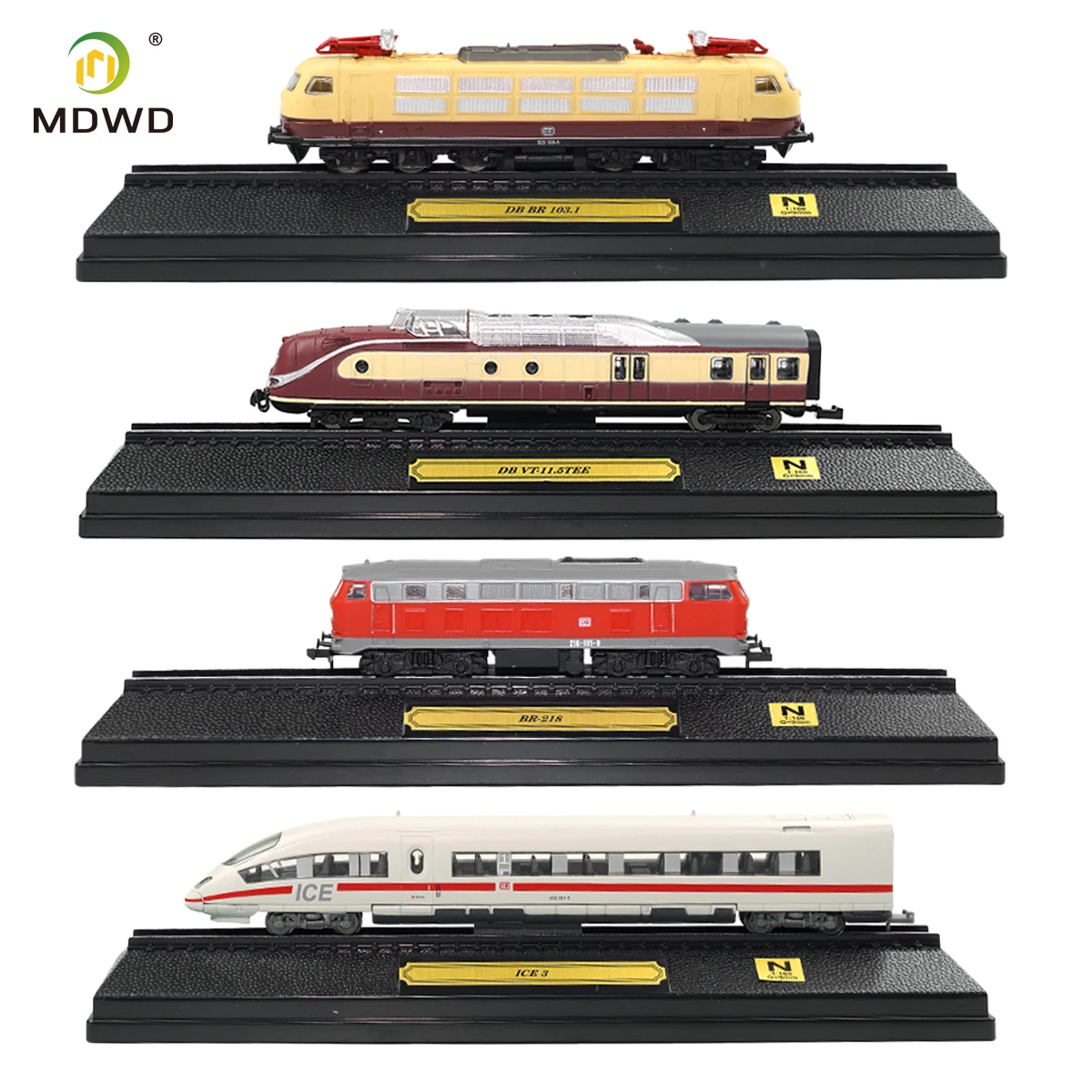 N Scale 1:160 Diesel Locomotive Metal Body Train Model, DC Powered Engine with Flywheel Drive Railway Hobby Collection Boy Gift