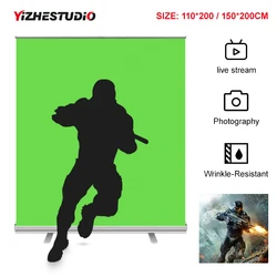 Collapsible Backdrop,Wrinkle-Resistant Fabric and Ultra-Quick Setup Chroma Key Green Screen for background removal Streaming