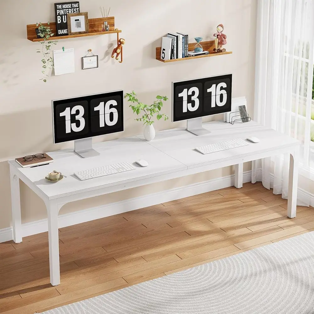 

Extra Long 78.7 Dual-Person Home Office Desk, White