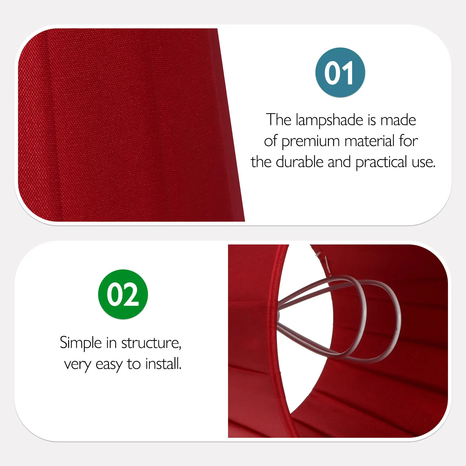 1Pcs Creative Cloth Lampshade Clip Bulb Type Lamp Cover Lightweight Compact Simple Style Decorative Light Accessory for Table