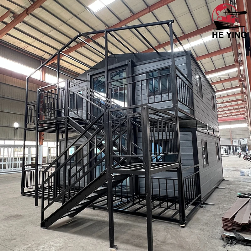 Customized Easy Install Two Story Extendable House Custom Extendable Prefab Houses Prefab Folding Container House With Toilet Fo