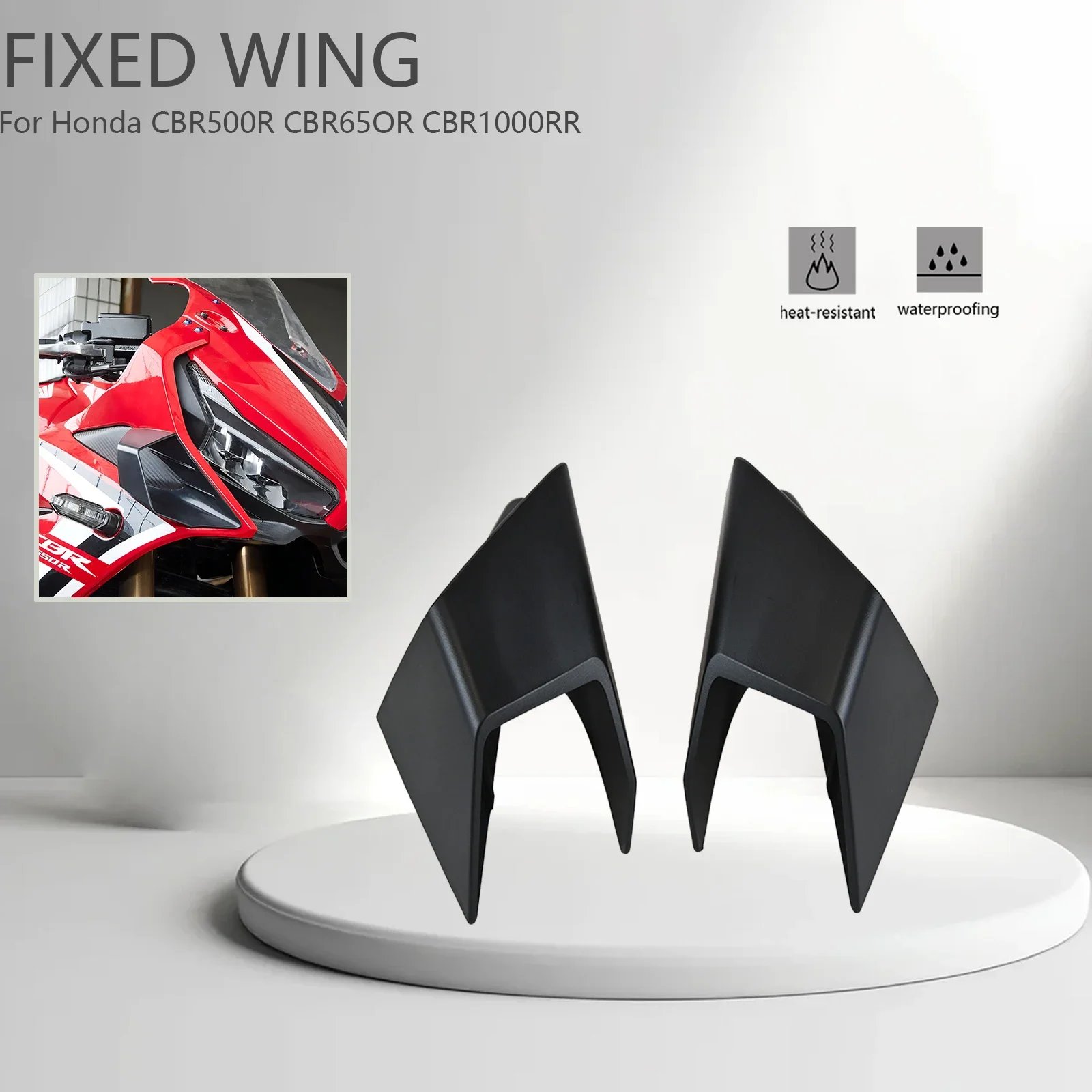 

For HONDA CBR650F CBR650R CBR500R CBR1000RRR 2018 2019 2023 Motorcycle Fairing Winglets Side Wing Protection Cover Accessories