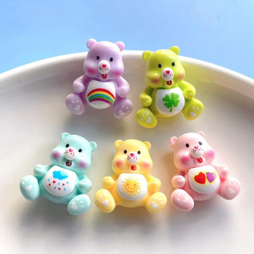 

10 Stuks Nieuwe Cute cartoon three-dimensional bear Series Hars Plakboek Diy Sieraden Kinderen Cadeau Haarspeld Accessoires