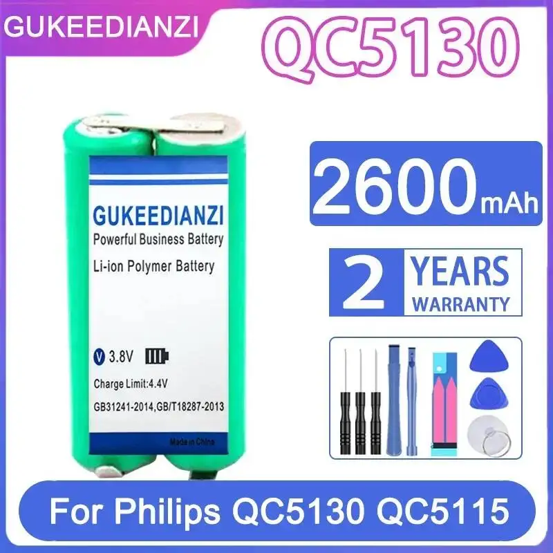 

Fast Charging 2600mAh For Philips QC5130 QC5115 QC5120 QC6130 Hair Clipper Battery