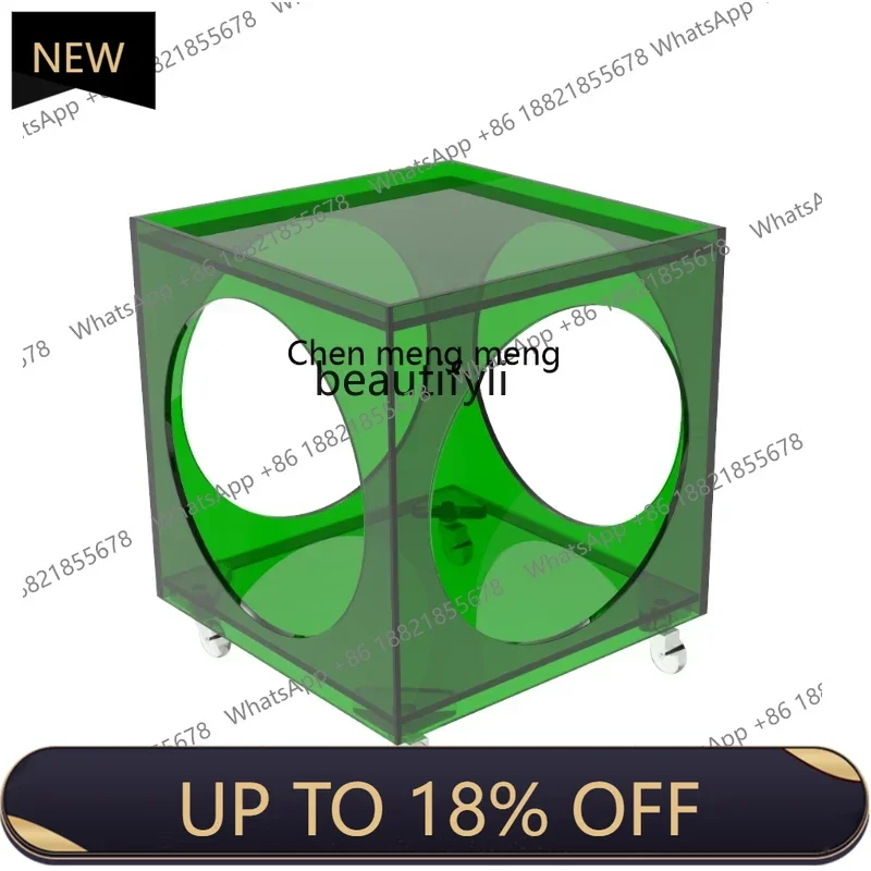 

P178 Living Room Modern Minimalist Mini Side Table Corner Removable Sofa Side Cabinet Acrylic Tea Table Square Table Bedside