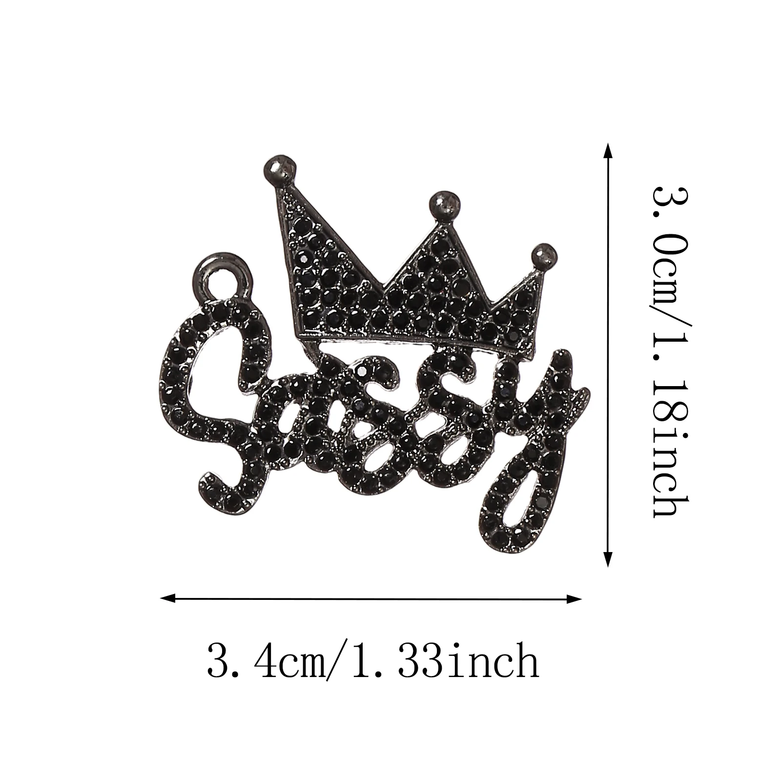 10pcs Sassy Rhinestone Letter Charms for DIY Bracelet Bangle Making LTC0375-LTC0378