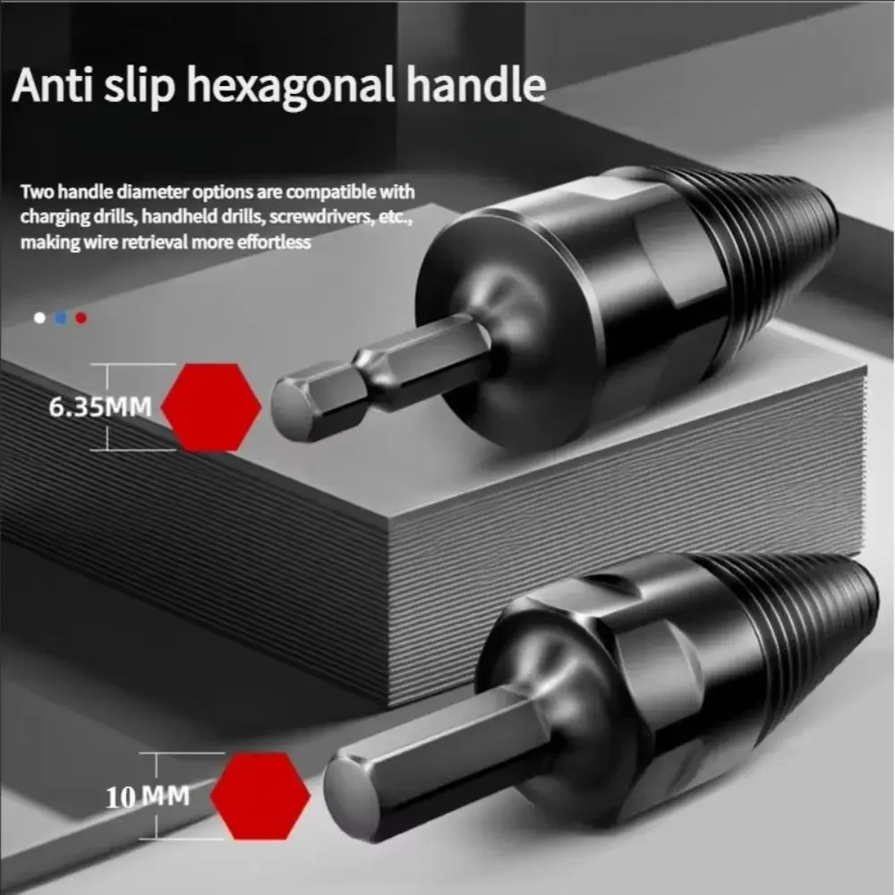 Hexagonal Handle Broken Screw Remover 1/4 Inch and 1/2 Inch Hex Shank Electric Drill Extractor High Carbon Steel Integrated