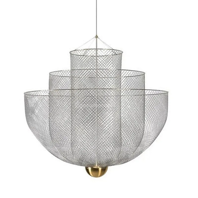 Dutch Moooi Light Luxury Metal Mesh Pendant Nordic Designer Living Room Duplex Restaurant Villa Iron Cage Pendant lamp - view 5