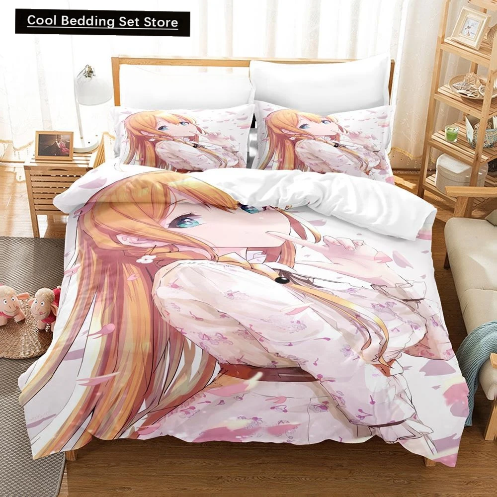 

3D Print Anime Princess Connect! Re: Dive Bedding Set Single Twin Full Queen King Size Bed Set Adult Kid Bedroom Duvetcover Sets