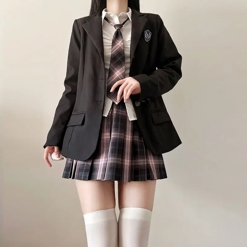 Costumes d'école japonaise, uniforme JK, pince de printemps, costume de couleur, manteau, ensemble d'académie, ensemble complet trois pièces authentique