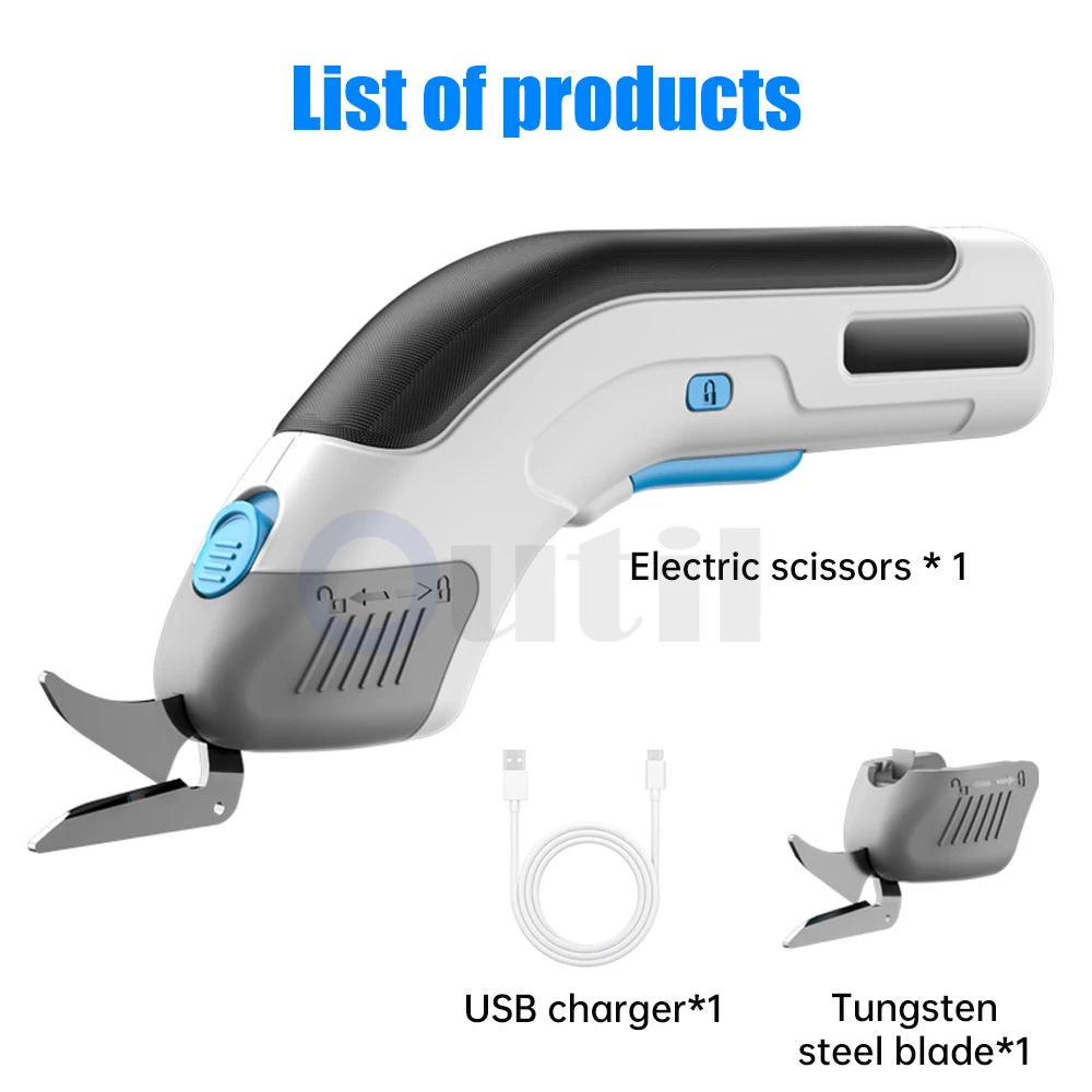 Cortador de tela eléctrico multifunción, máquina de corte de tela portátil con Motor de alta velocidad, tablero de papel de mano, recortadora de cuero y esponja