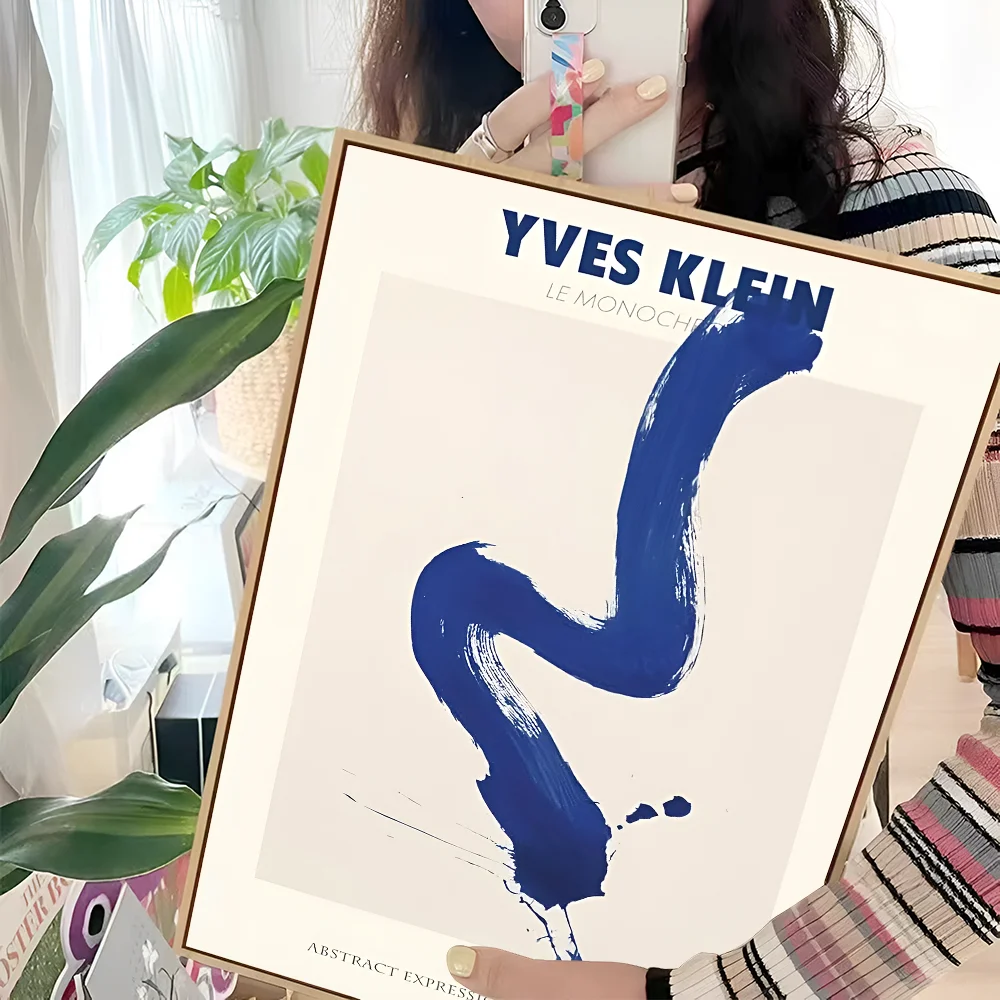 Yves Klein Blue Exhibition Gallery Vintage Posters Sticky Whitepaper Prints Posters Artwork Posters Wall Stickers