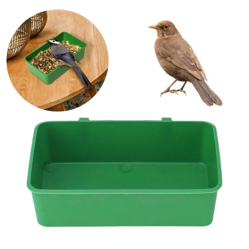 2Pcs Bird Food Box Splash-proof Hanging Feeding Box Easy To Install Parrot Bath Box Parrot Food Water Feeder Bird Cage Accessory