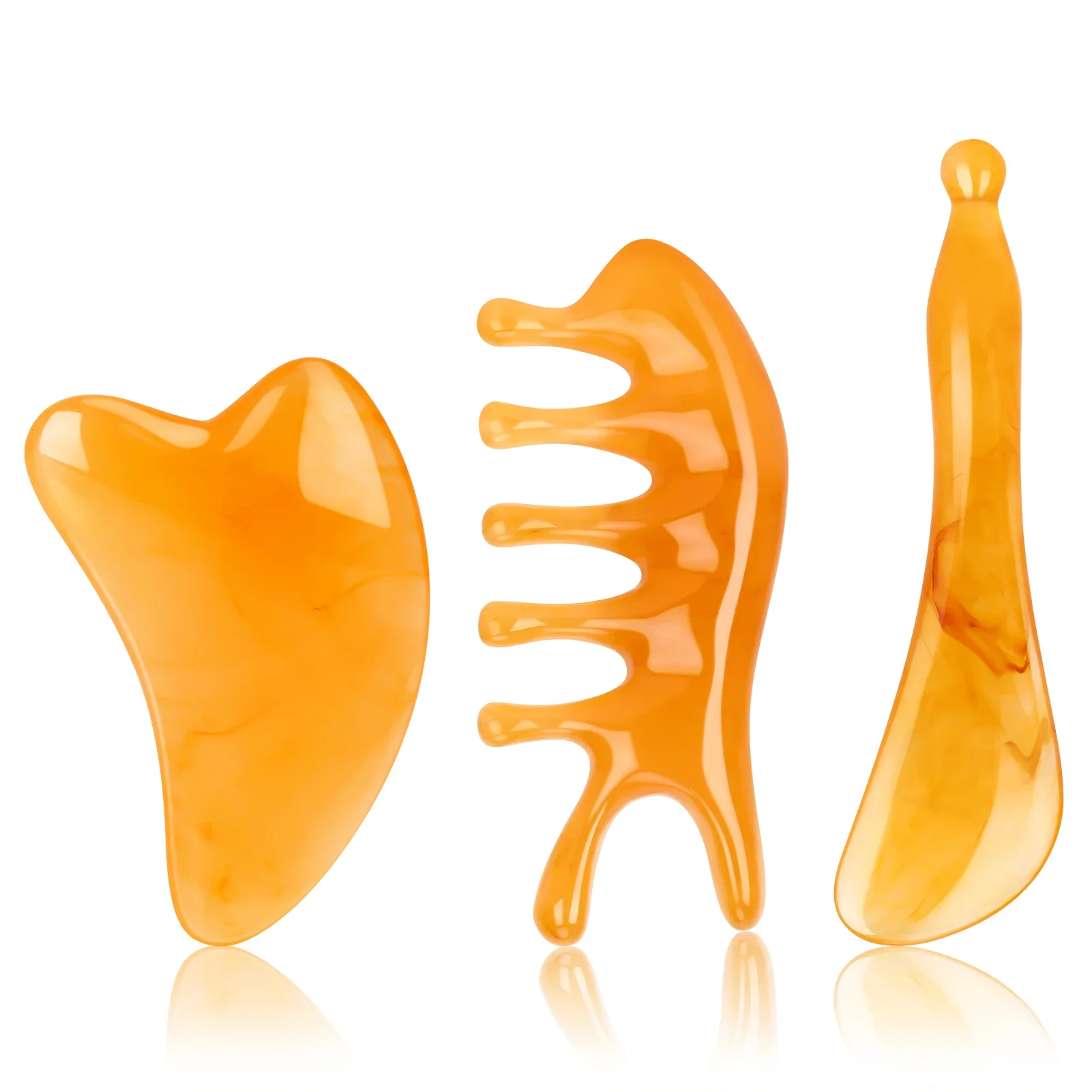 الراتنج جواشا تدليك مجلس الجسم ميريديان كشط تدليك فروة الرأس مشط رئيس العين الرقبة الوجه سبا مدلك الوخز بالإبر أدوات مساج #2