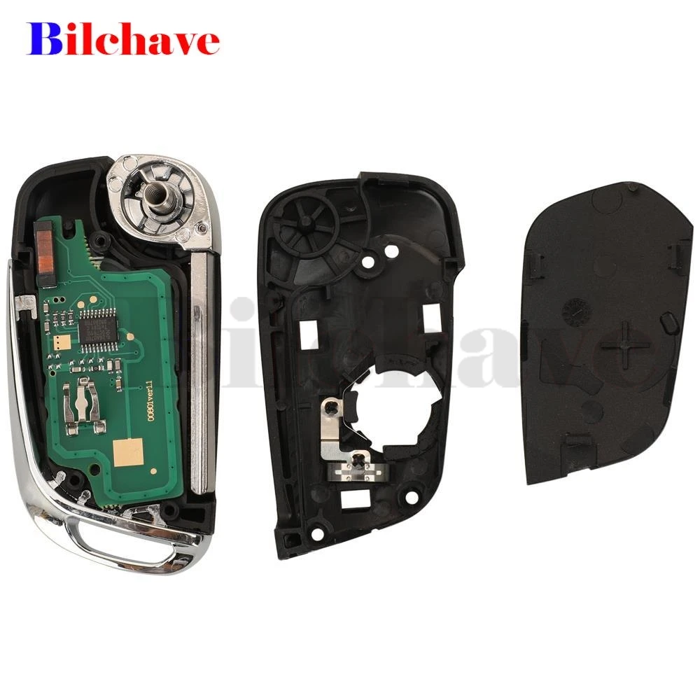 jingyuqin ID46 433Mhz FSK/ASK Filp Remote Key CE0523 CE0536 fob For Peugeot 207 Partner Citroen C2 C3 C4 C5 Berlingo Picasso