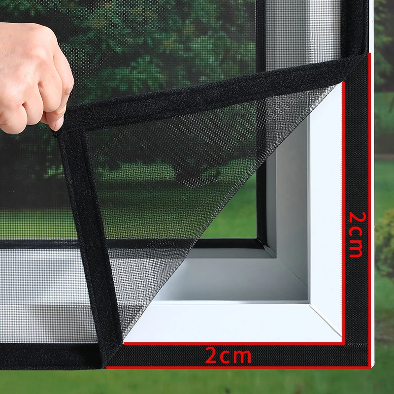 Customizable Size Anti-Mosquito Window Screen Self Adhesive Window Mosquito Net Summer Insect Proof Door Mosquitonet for Windows
