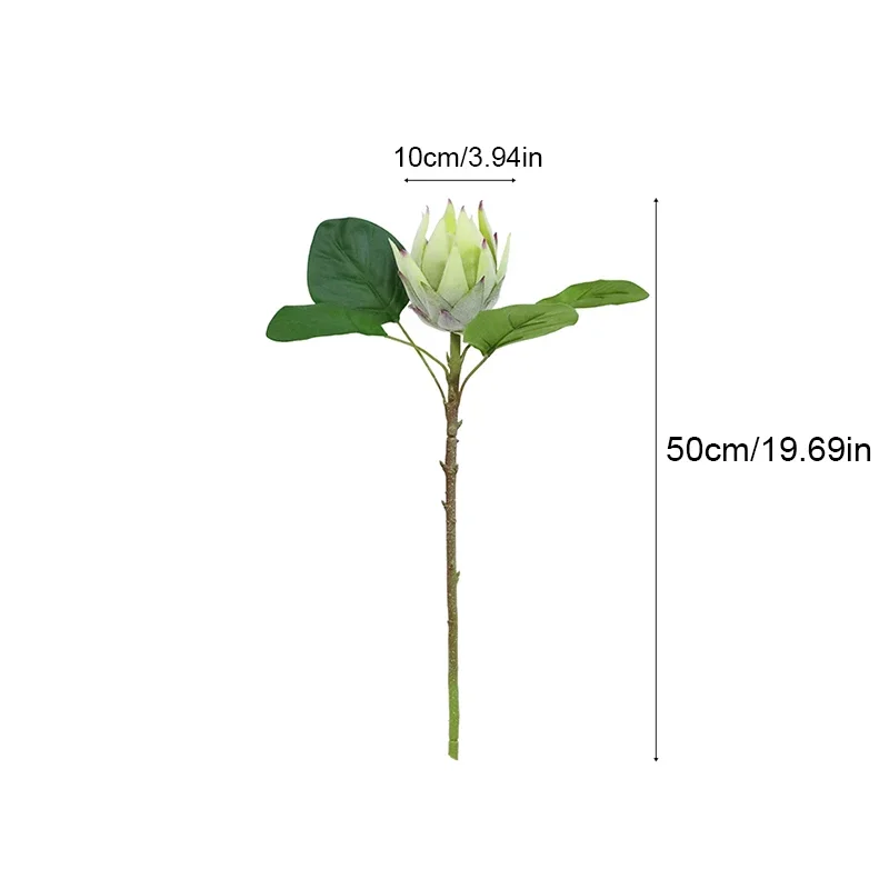 가짜 킹 프로 테아 홈 테이블 탑 디스플레이 꽃 장식 실크 꽃, 유럽 스타일 아름다운 인공 꽃, 1 개