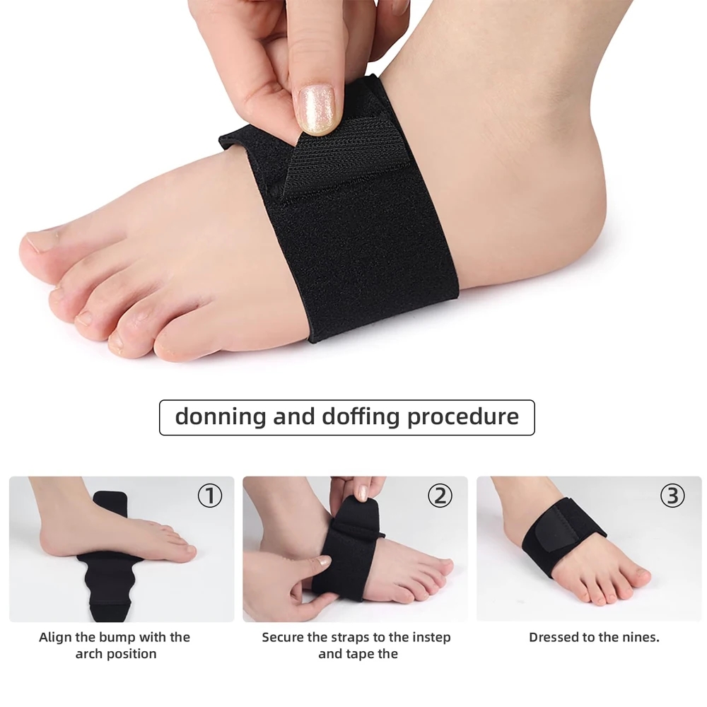 1Pair Fasciitis Cushioned Support Sleeves,Plantar Fasciitis Foot Relief Cushions for Under Socks,Achy Feet Problems for MenWomen