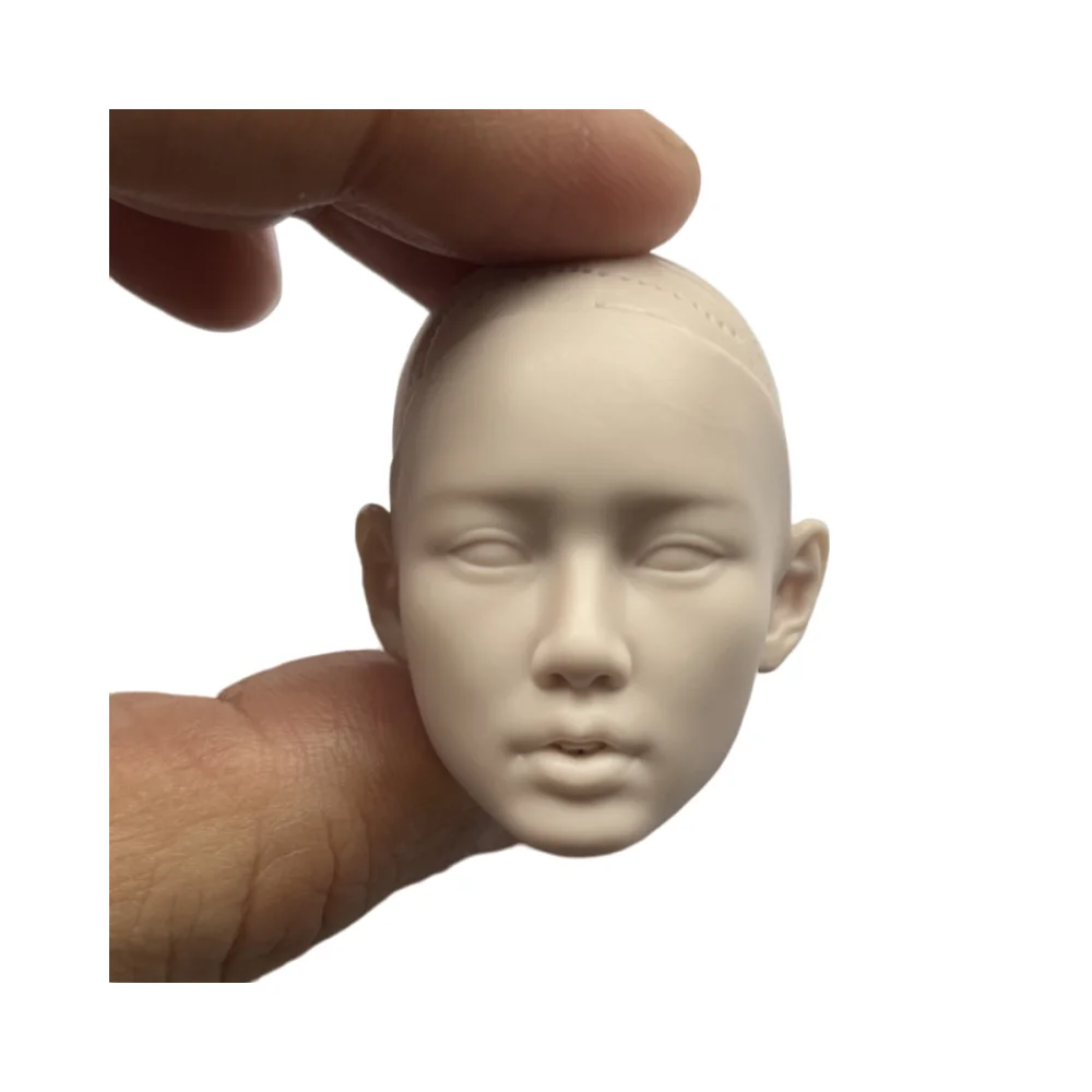 

1/6 Scale Head Carve Asian star girl lisa Male Soldier Model PVC White Film Art Practice Daub DIY 12Inch Action Body Doll