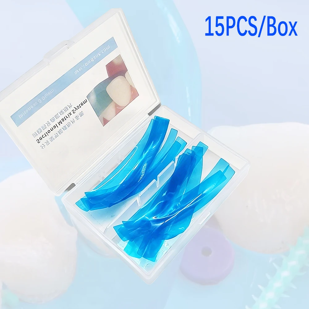

Dental Anterior Matrix Kit 15Pcs Pre Shaped Matrices for Composite Filling Restoration of Upper and Lower Front Teeth