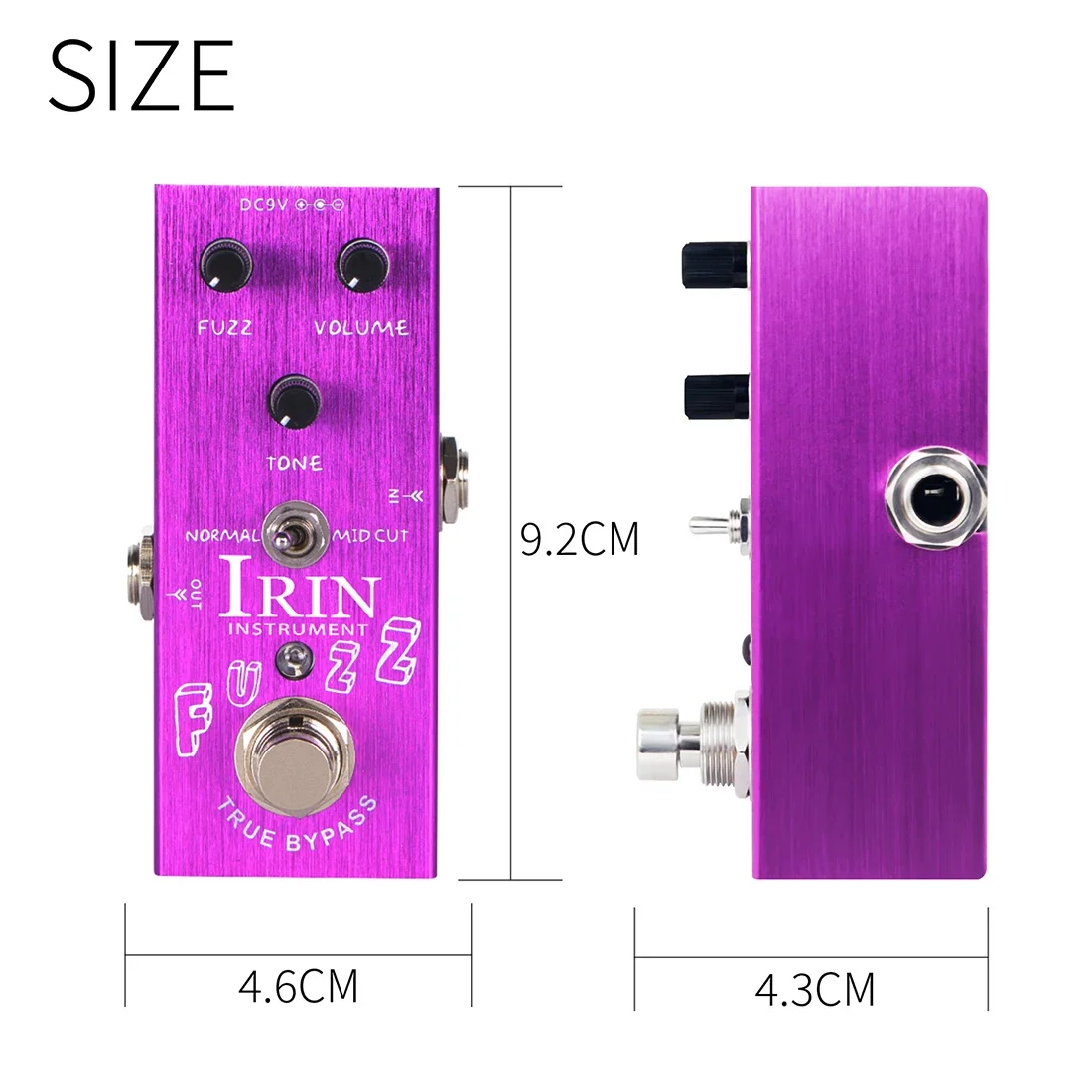 IRIN AN-12 Fuzz Electric Guitar Effect Pedal with True Bypass Vintage Fuzz Effector Pedal Adjustable Guitar Accessories & Parts