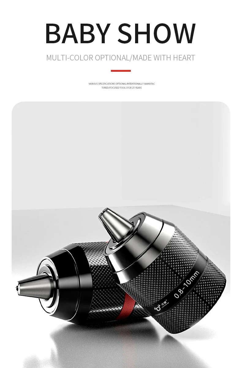 Schlüsselloses Bohrfutter, Schnellwechsel-Adapter, 1/2 3/8 UNF-Halterung, 2~13mm 0.8~10mm, selbstspannende Bohrfutter für Schraubendreher und Bohrer – Detail 13