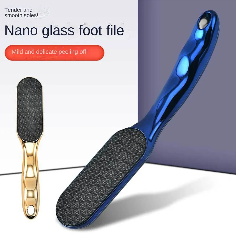 

Nano Glass Veinsgrain Foot File Ergonomic Handle Remove Hard Dead Skin Foot Scrubber Non-Slip Smooth Feet Foot Rasp