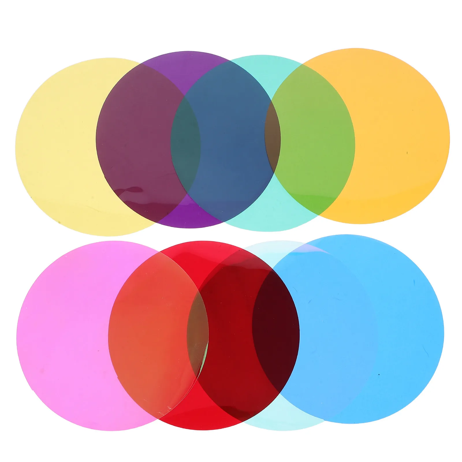 8Pcs Colored Warm Light Gel Filter Sheets Self Adhesive Light Diffuser Films for Decorative Room Lighting Correction Tinted Gel