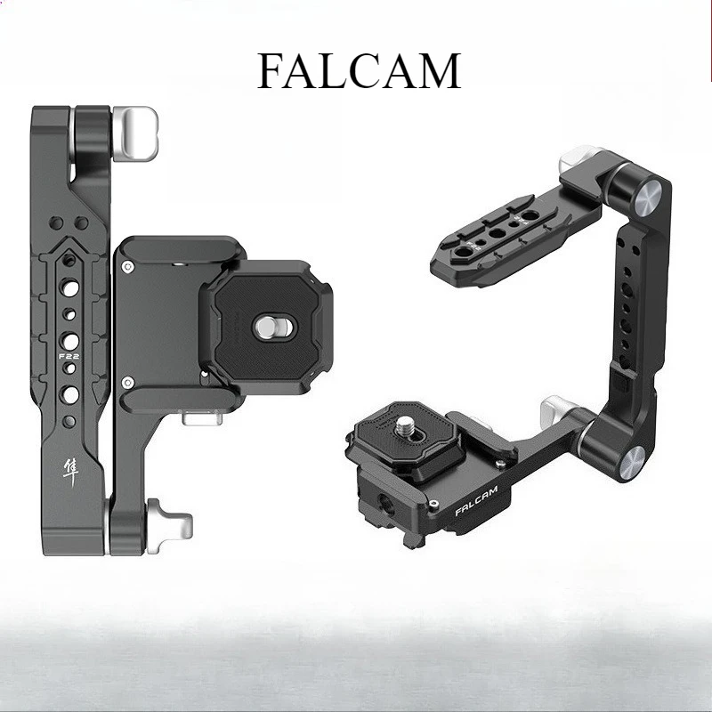 FALCAM F22 & F38 & F50 طقم نصف قفص قابل للطي سريع التركيب مناسب لهاتف Sony A7M4/A7r5 غطاء حماية للكاميرا من سبائك الألومنيوم هدية