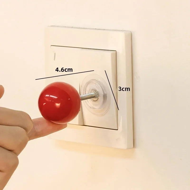 1PC Switch Decorative Accessories Modern Simple Creative Joystick Ball Switch Sticker Red Ball Wall Sticker Black Ball