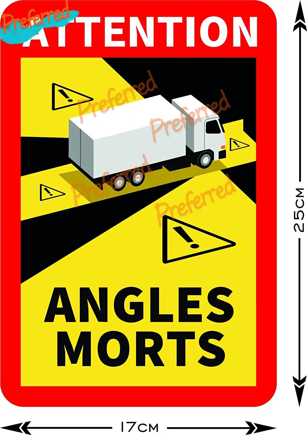 Warning Signs for Outdoor and Indoor Use, Surveillance Camera, Truck Angles Morts, Medical, Corridor, German Language