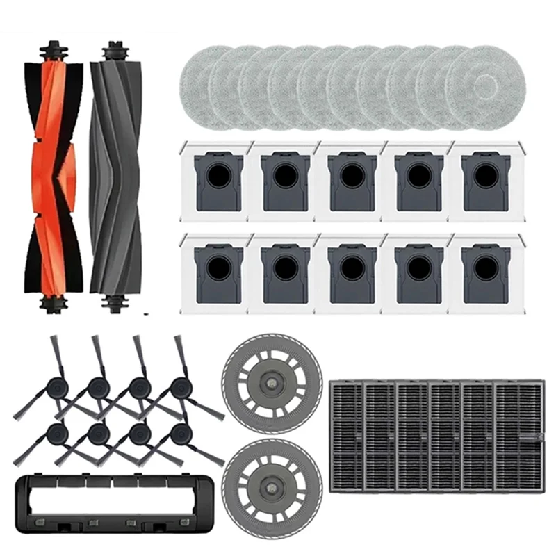 

YANA35R для робота-пылесоса Dreame L40 Ultra/X40 Ultra/X40 Pro: сменные аксессуары, мешок для пыли, насадка для мытья полов, основная и боковые щетки, HEPA-фильтр
