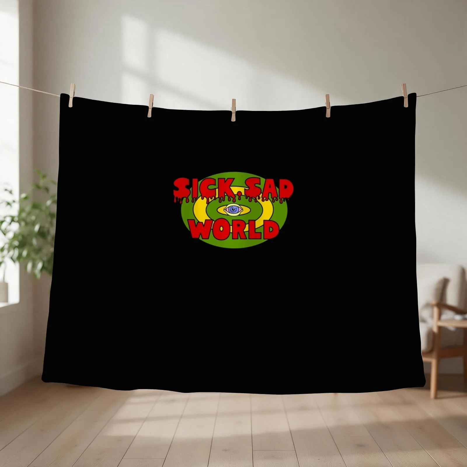 Sick, Sad World Throw Blanket couch cozy soft plush fuzzy picnic outdoor blanket