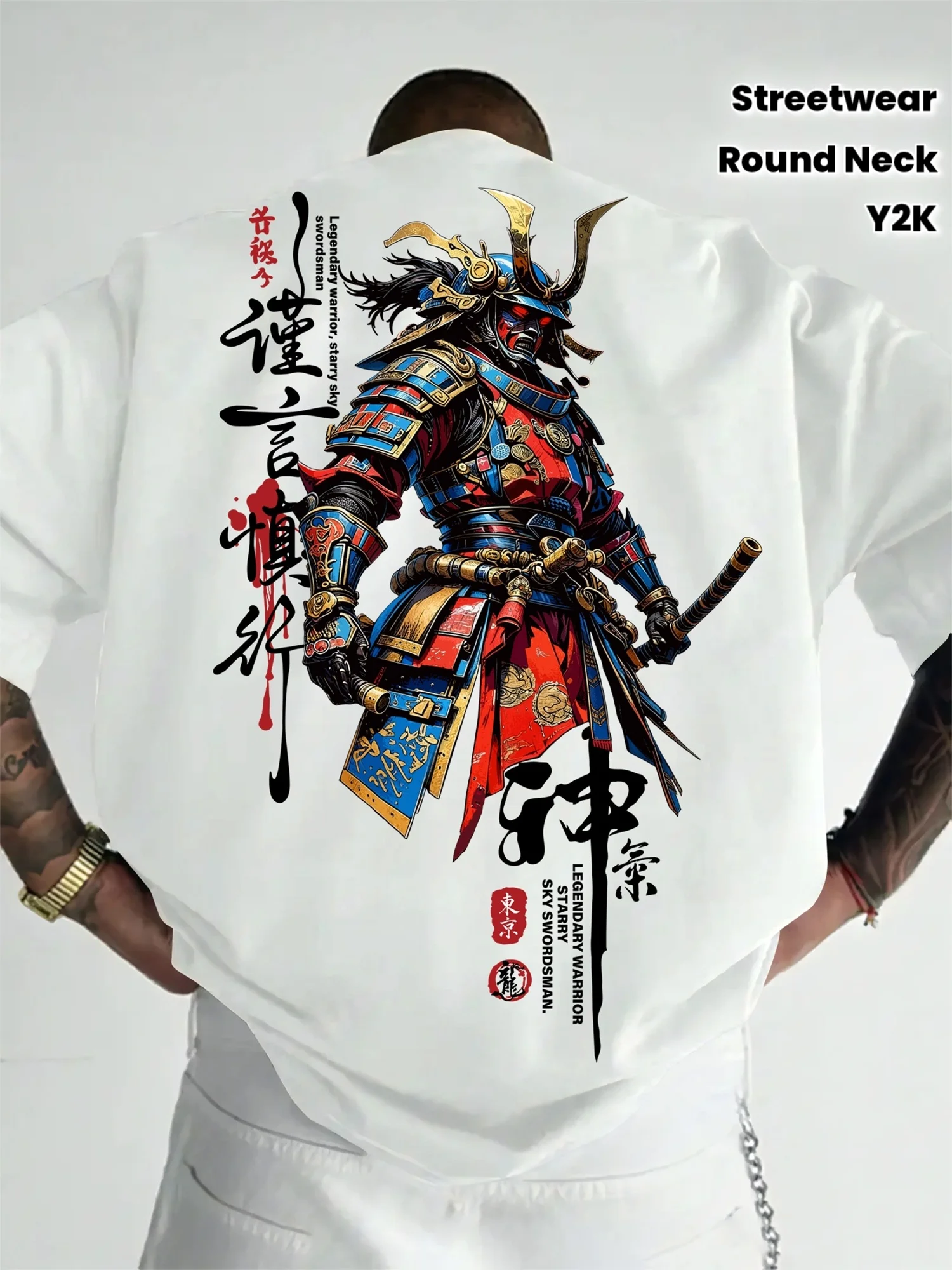 Harajuku Japanese-style cartoon warrior pattern 3D sport Quick-dry Breatha men womenT-shirt street casual wear Y2K Children top