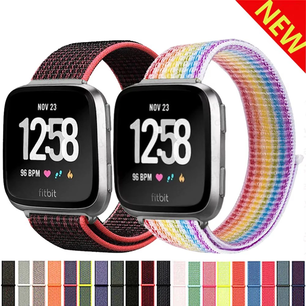 Нейлоновый ремешок-петля для Fitbit Versa 4 3, ремешок для Fitbit Sense 1 2, сменный дышащий браслет, спортивный ремешок для часов Correa