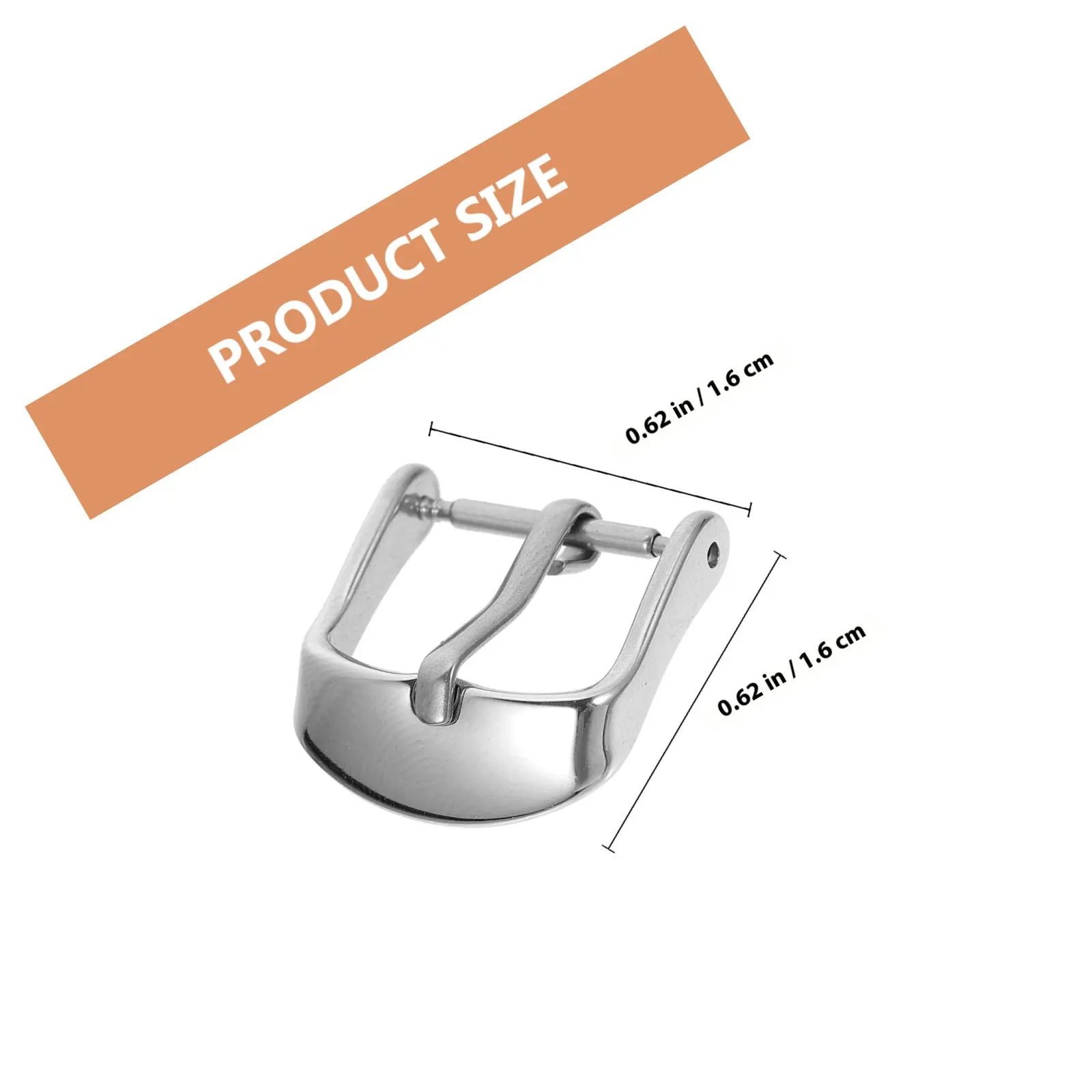 2Pcs Rust Proof Stainless Steel Watch Buckle for Band Replacement Sleek Design Strong Structure Watch Strap Clasp Professional