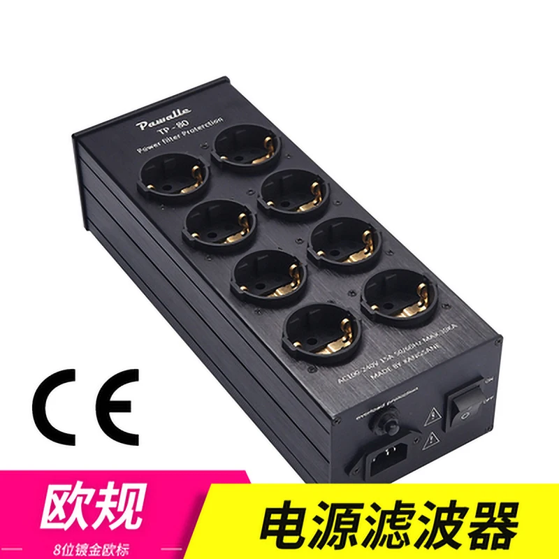 Tp80 Power Filter Socket Noise Reduction Overload Protection Voltage Display Function Audio Amplifier European Plug Board