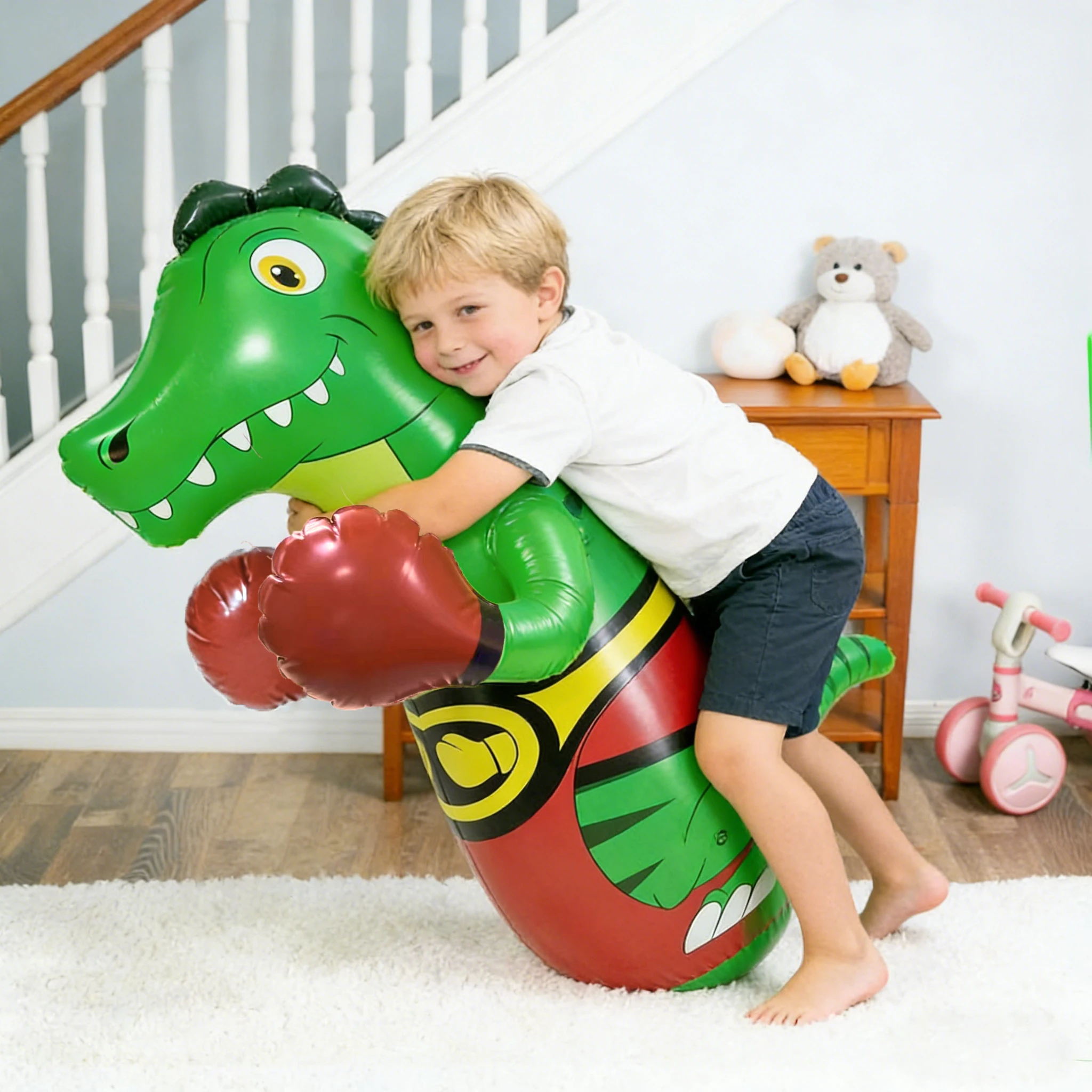 Parent Child Toys Inflatable Dinosaur Tumbler Boxing Punching Bag Boys Sport Games Toys Indoor Outdoor Toy kid Birthday Gift