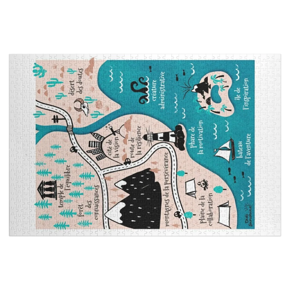 

The entrepreneurship map (French version) Jigsaw Puzzle Personalized Photo Gift Wooden Name Personalized Puzzle