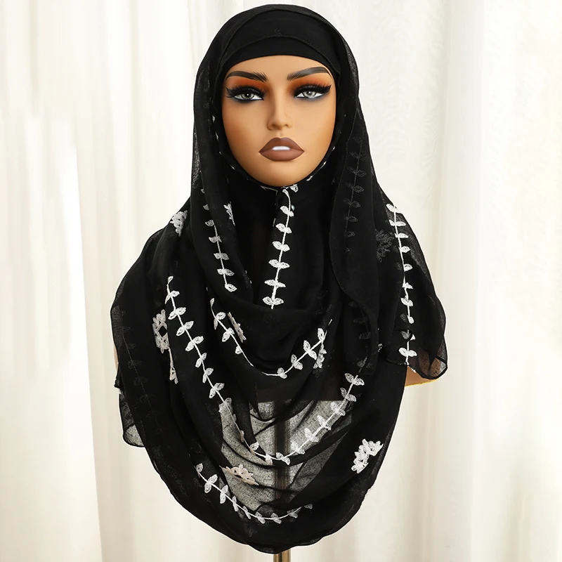 Luxury Brand Autumn Cotton Pashmina Shawl Lady Wrap Warm Hijab Scarves Design Print Female Foulard Beach Stoles Scarf 2023