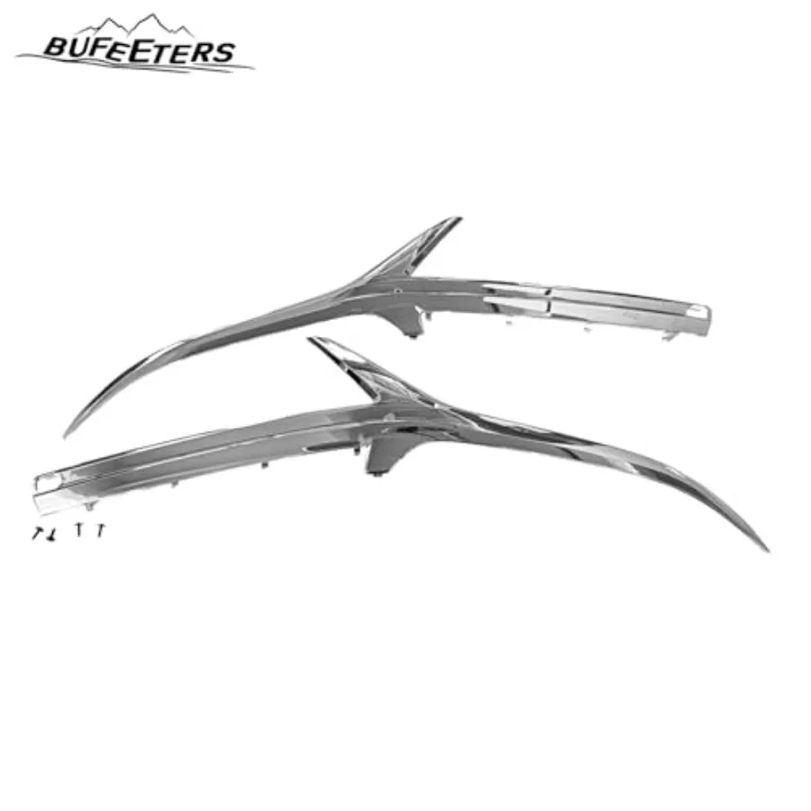 المصد الأمامي العلوي باللون الأسود مع نمط شبكي من الكروم لسيارة تشيفي إكوينوكس 2022 2023 تعزيز خارجي ممتاز للسيارات #5