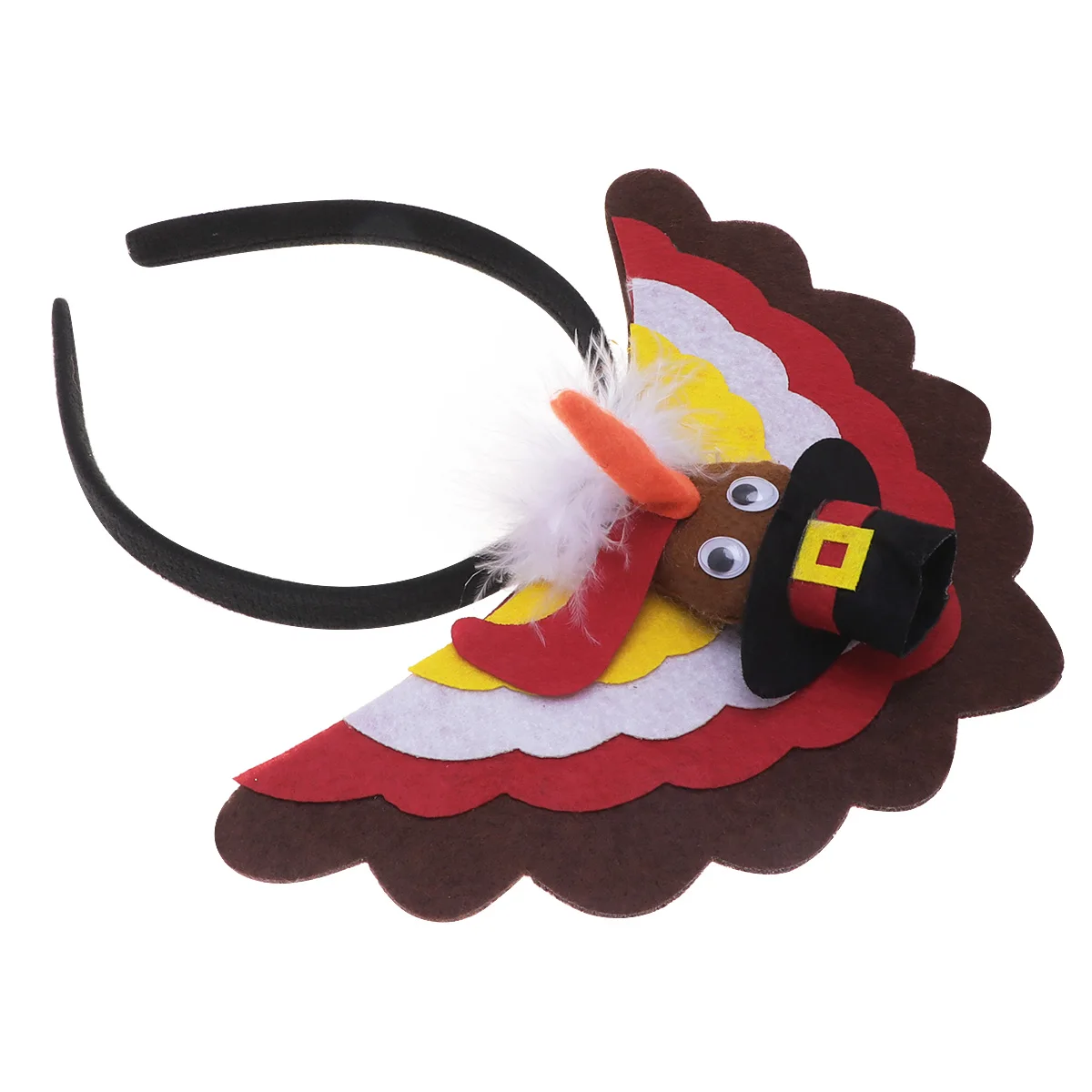 

Thanksgiving Hair Hoop Party Headwear Turkey Design Lightweight Safe Comfortable Fit Accessories Festive Atmosphere Creative