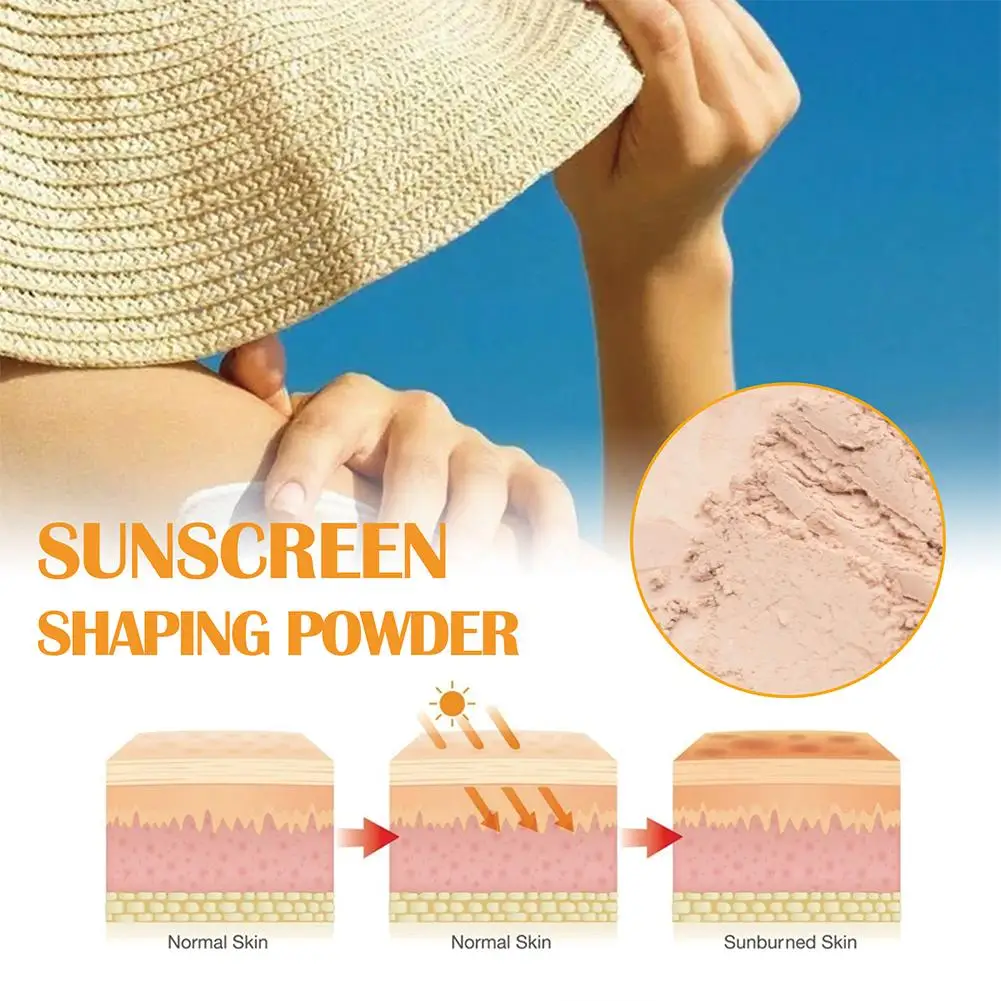 Waterproof Spf50 Sunscreen Loose Powder Sunblock Skin Protective Invisible Pore Oil Control Loose Powder For Women Face Care