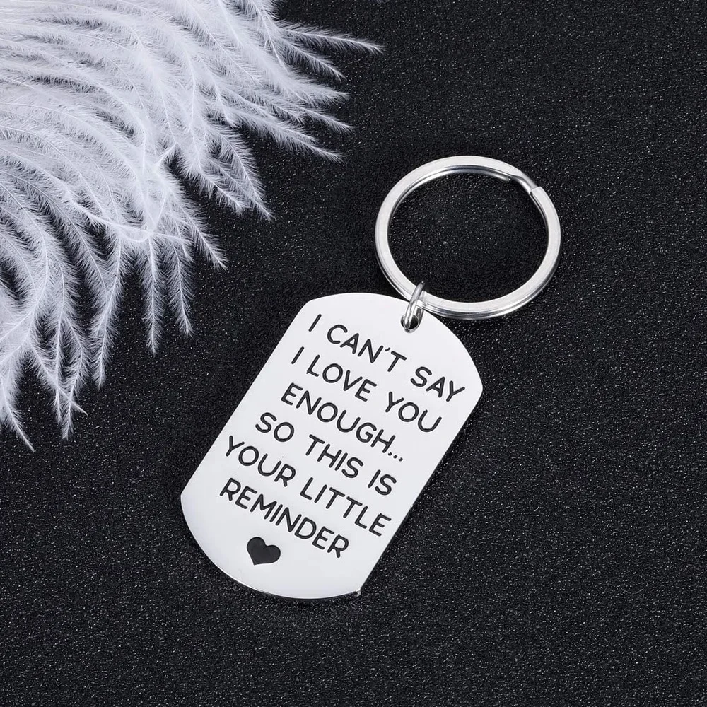 Valentines Day Gift Boyfriend Girlfriend Keychain I Love You Enough Husband Wife Anniversary Birthday Wedding Gift for Friend